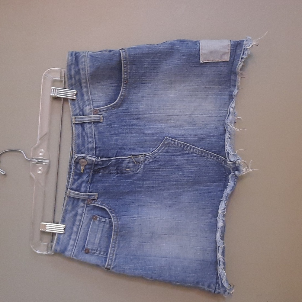 Bebe ultra mini denim skirt